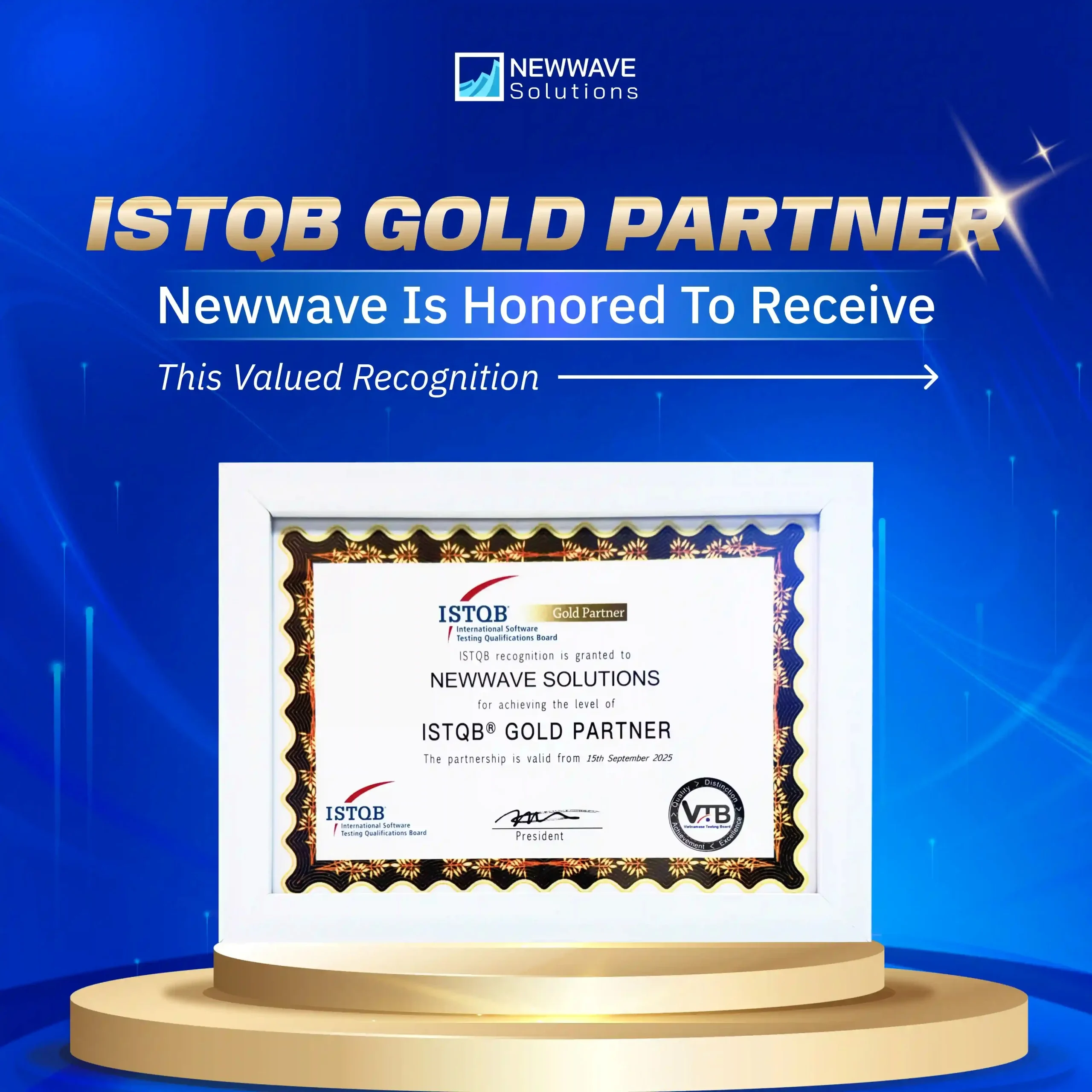Newwave Solutions Becomes ISTQB Gold Partner 2
