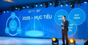 CEO To Quang Duy는 Newwave Solutions 전 임직원 앞에서 2026년의 성장 목표와 핵심 발전 방향을 발표했습니다. 